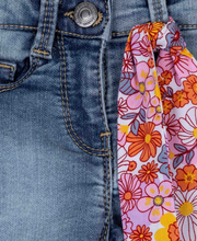 Load image into Gallery viewer, Flower Tie Denim Shorts
