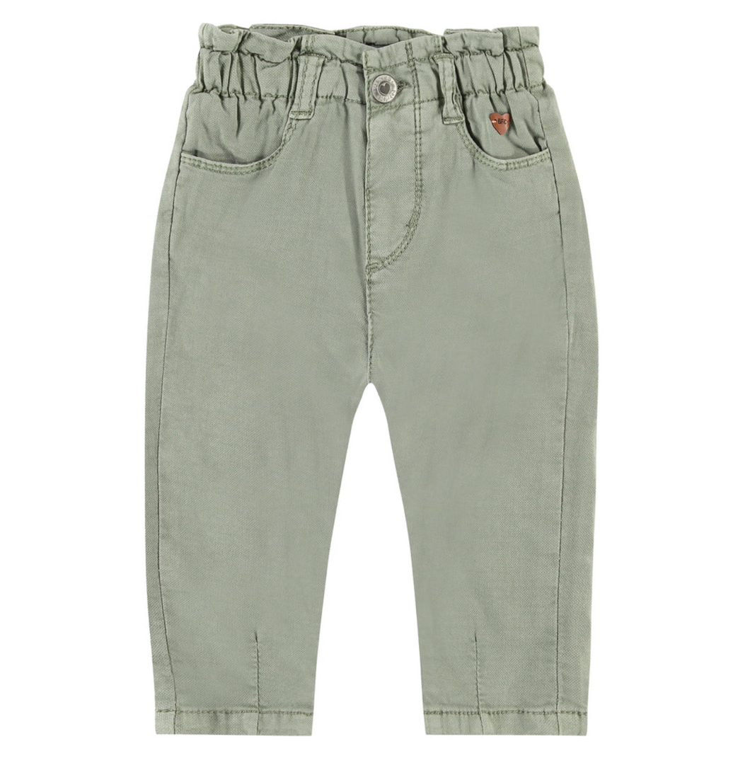 Dusty Olive Paperbag Waist Pant
