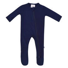 Load image into Gallery viewer, Navy 2-Way Zippered Footie
