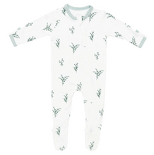 Load image into Gallery viewer, Eucalyptus 2-Way Zippered Footie
