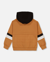 Load image into Gallery viewer, Caramel Quilted Pocket Hoodie
