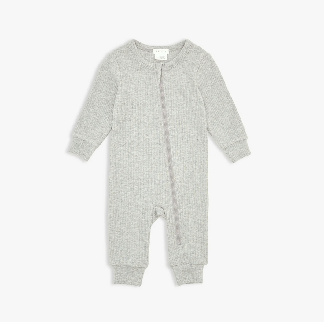 Heather Grey Ribbed Coverall