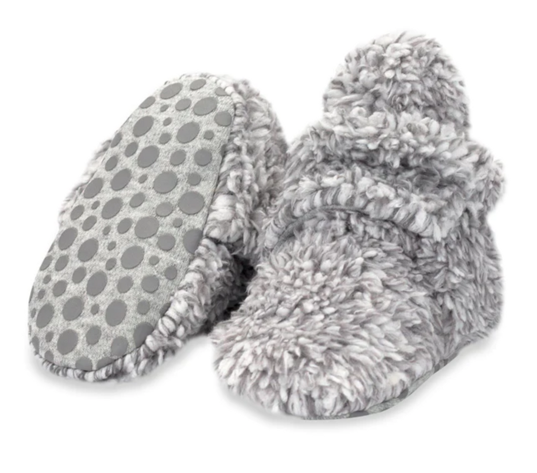 Heather Grey Furry Booties