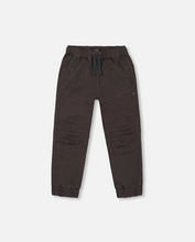 Load image into Gallery viewer, Ebony Grey Stretch Twill Jogger Pant

