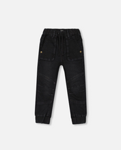 Load image into Gallery viewer, Black French Terry Denim Jogger
