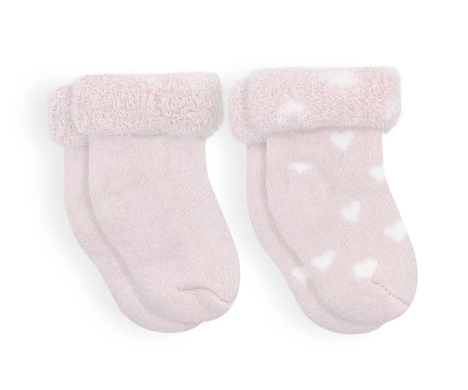 2 Pack Baby Socks - Baby Pink
