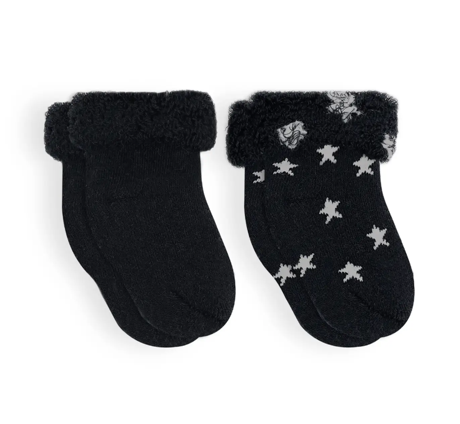 2 Pack Baby Socks - Black