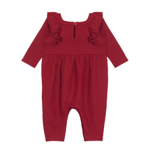 Load image into Gallery viewer, Berry Waffled Knit Romper
