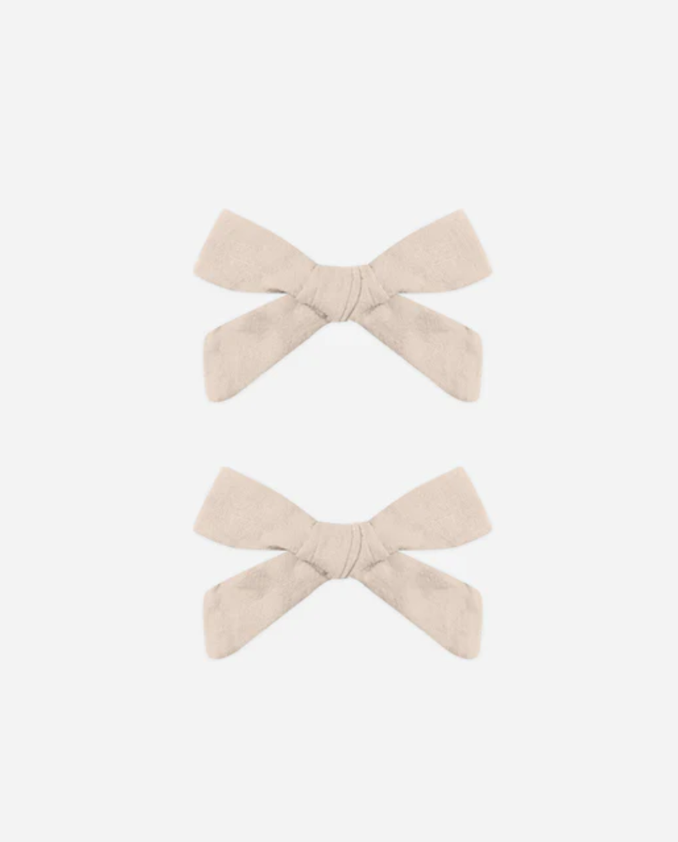 Ivory Clip Bows 2-Pack