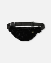 Load image into Gallery viewer, Black Faux Fur Fanny Pack
