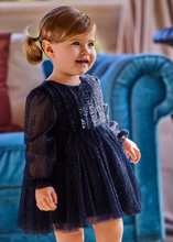 Load image into Gallery viewer, Navy Blue Shimmer Dress
