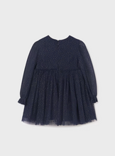 Load image into Gallery viewer, Navy Blue Shimmer Dress
