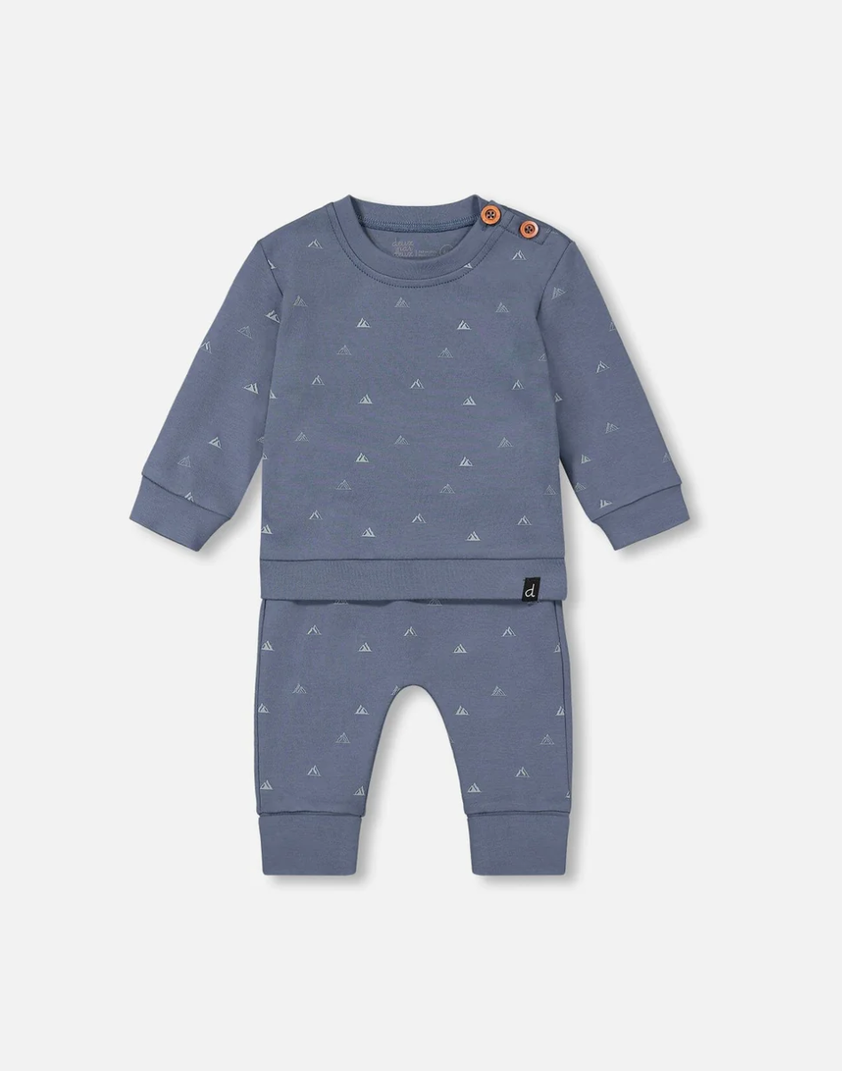 French Blue Little Mountains 2pc Set