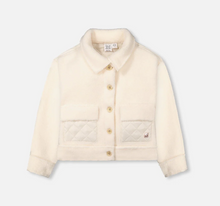 Load image into Gallery viewer, Cream Sherpa Quilted Pocket Jacket
