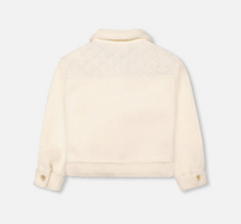 Load image into Gallery viewer, Cream Sherpa Quilted Pocket Jacket
