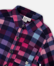 Load image into Gallery viewer, Plaid Fleece Long Shacket
