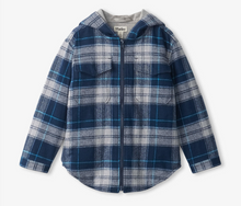 Load image into Gallery viewer, Wild Plaid Lined Hooded Shacket
