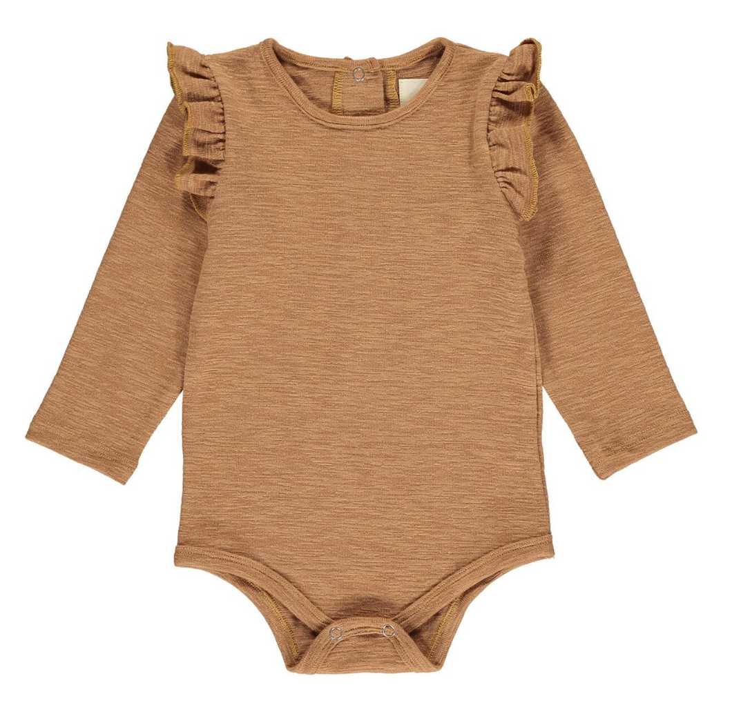 Fall Rust Ruffled Onesie