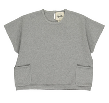 Load image into Gallery viewer, Grey Short Sleeve Knit Sweater Top
