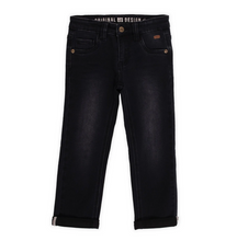 Load image into Gallery viewer, Rolled Cuff Black Denim Pant
