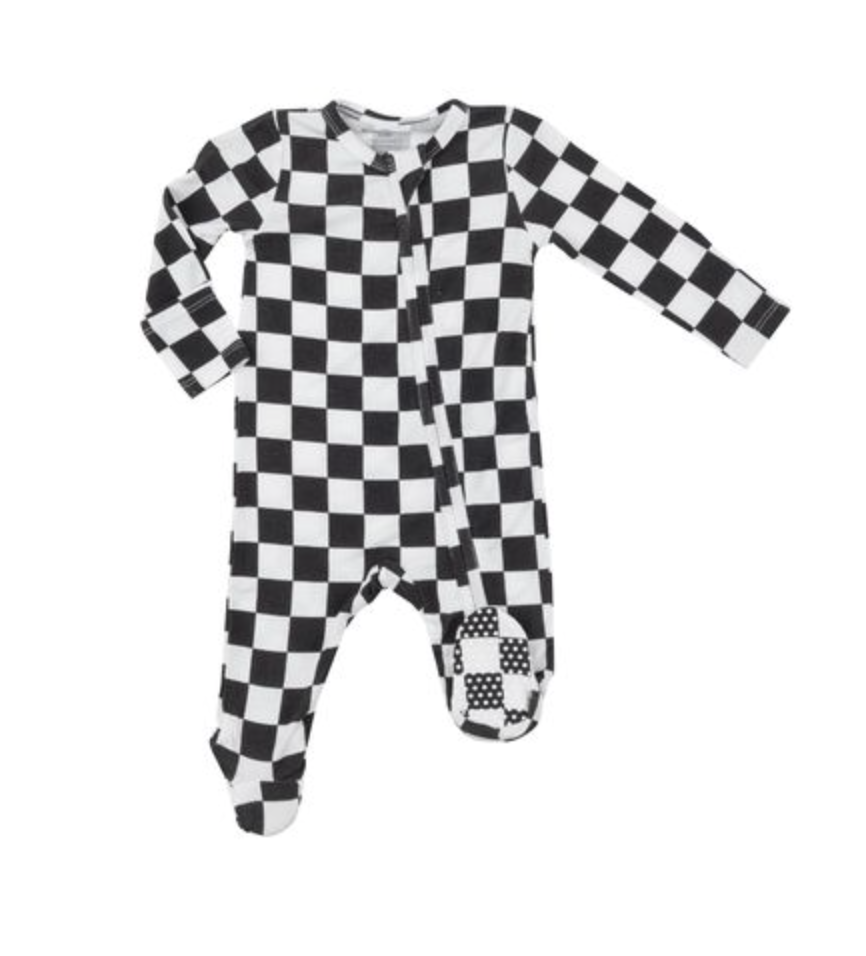 Checkerboard 2-Way Zipper Footie