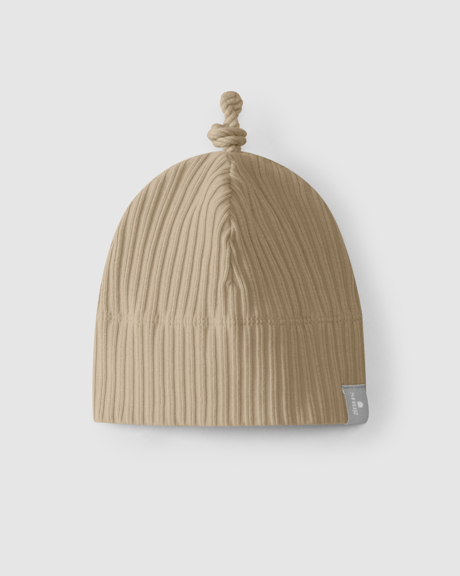 Taupe Ribbed Hat