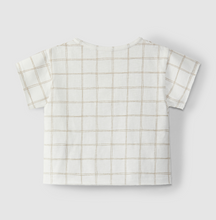 Load image into Gallery viewer, Taupe Grid Short Sleeve Tee
