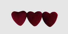 Load image into Gallery viewer, Triple Heart Velvet Clip
