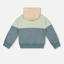 Load image into Gallery viewer, Dusty Blue Colorblock Hoodie
