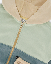 Load image into Gallery viewer, Dusty Blue Colorblock Hoodie
