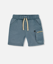 Load image into Gallery viewer, Dusty Blue Zip Shorts
