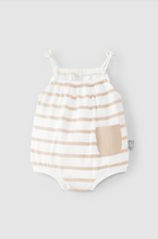 Load image into Gallery viewer, Powder Pink Striped Bubble Romper
