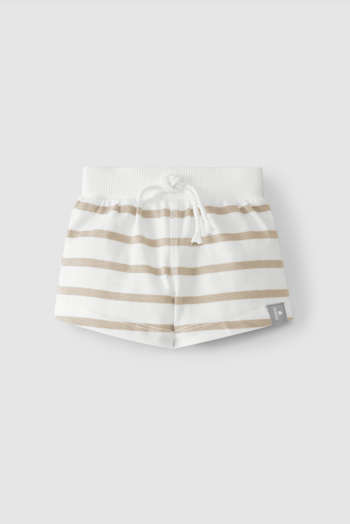 Taupe Stripe Shorts