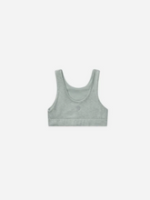 Load image into Gallery viewer, Heathered Seafoam Longline Sports Bra
