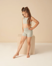 Load image into Gallery viewer, Heathered Seafoam Longline Sports Bra
