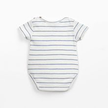 Load image into Gallery viewer, Blue Stripe Pocket Onesie
