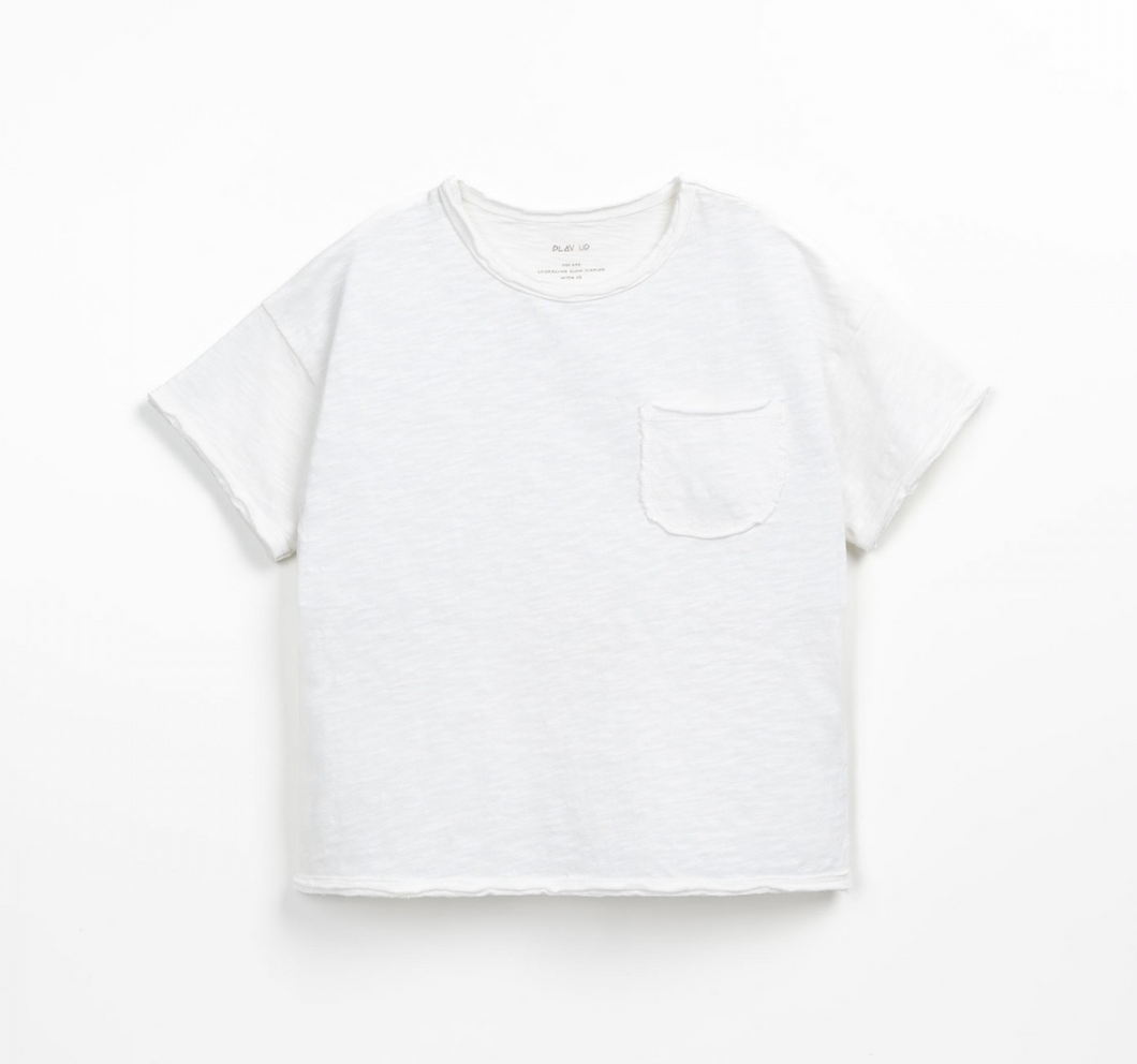 White Basic Pocket Tee