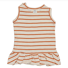 Load image into Gallery viewer, Brick Stripe Ruffle Bottom Tank
