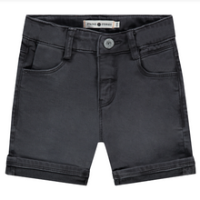 Load image into Gallery viewer, Dark Grey Stretch Denim Shorts
