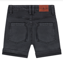 Load image into Gallery viewer, Dark Grey Stretch Denim Shorts
