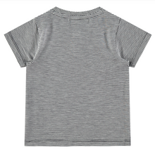 Load image into Gallery viewer, Heathered Grey Henley Short Sleeve Tee
