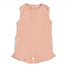 Load image into Gallery viewer, Pink Frill Ribbed Romper
