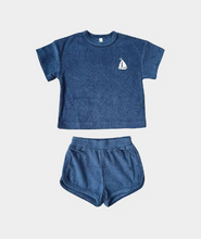 Load image into Gallery viewer, Navy Sail French Terry 2pc Set

