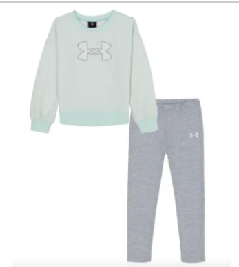 2-Piece Girl Seaglass Blue  Girl's Legging Set