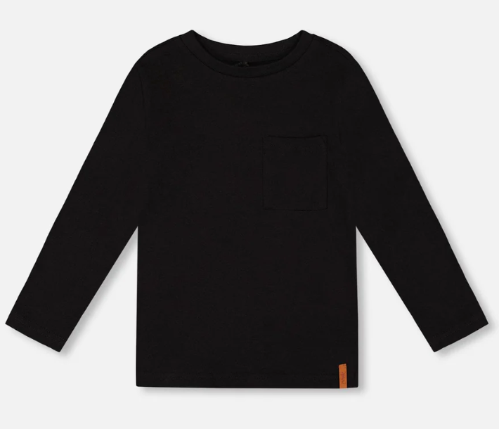 Anthracite Patch Pocket Long Sleeve Top