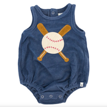 Load image into Gallery viewer, Vintage Baseball Terry Bubble Romper
