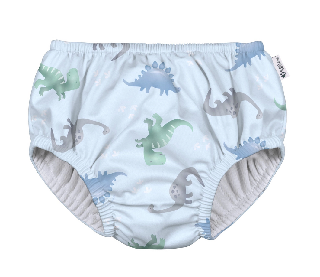 Light Blue Dinos Eco Pull-Up Swim Diaper