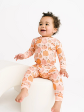 Load image into Gallery viewer, Pretty In Pink Pumpkins PJ Set
