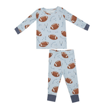 Load image into Gallery viewer, Footballs Blue PJ Set
