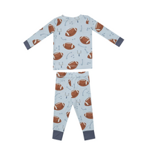 Load image into Gallery viewer, Footballs Blue PJ Set
